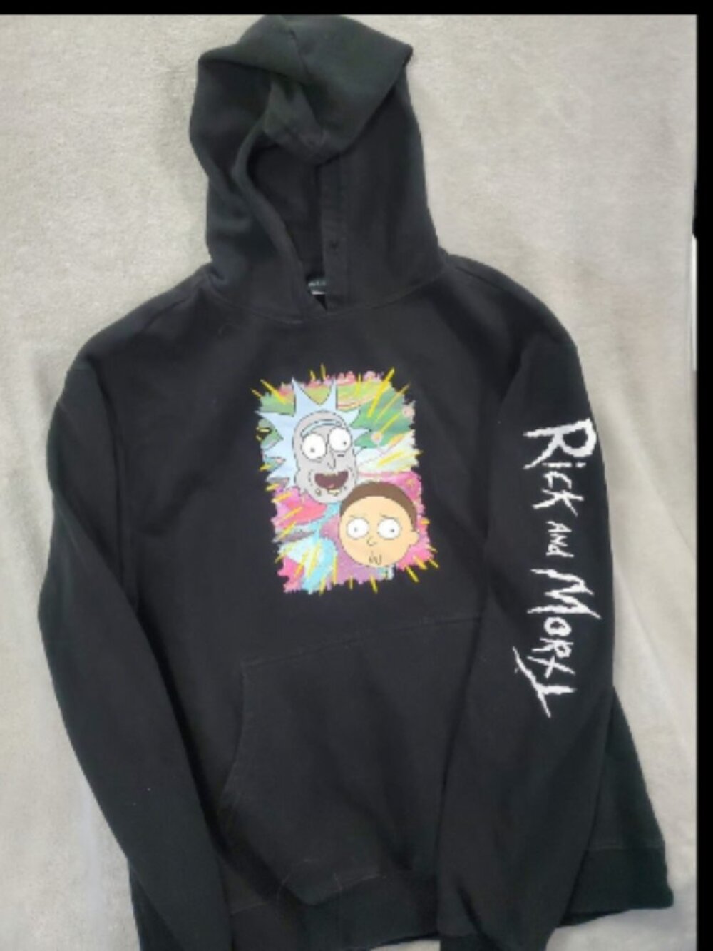 Rick and Morty Pullover Hoodie Womens size Large Excellent Condition